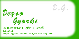 dezso gyorki business card
